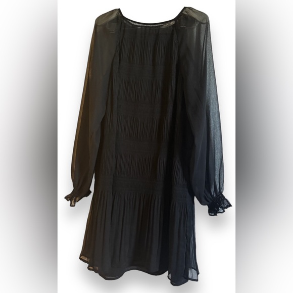 SMALL NEW MNG MANGO Black Mini Pleated Dress - Picture 4 of 5